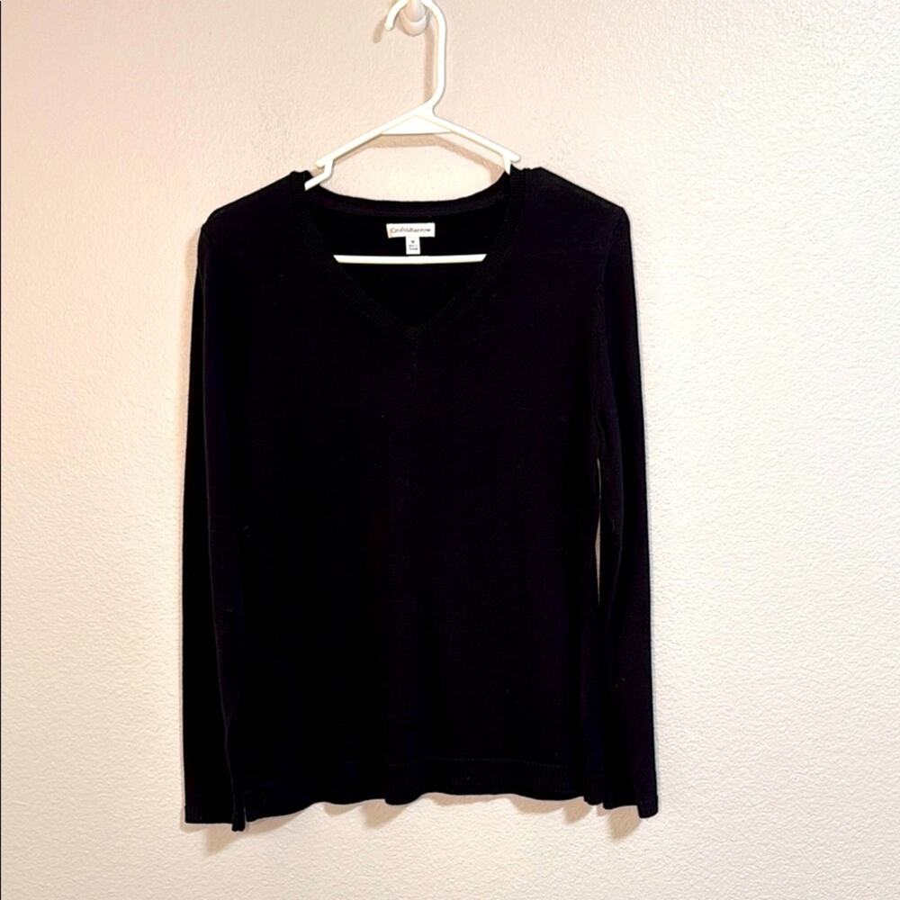 Black V-Neck Sweater by Croft & Barrow